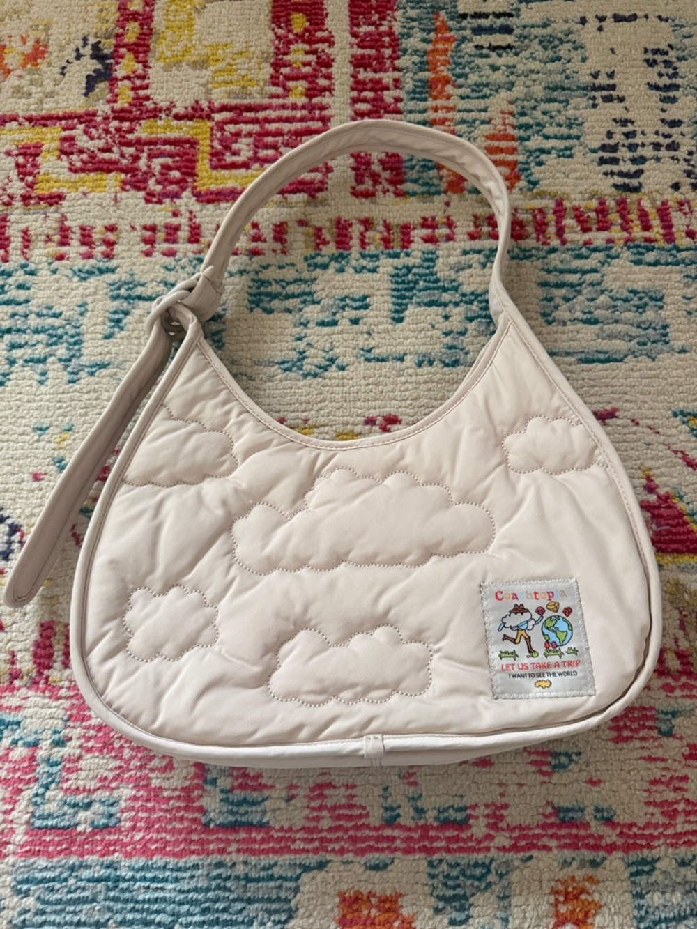 Coach Coachtopia Cream Cloud Quilted Purse